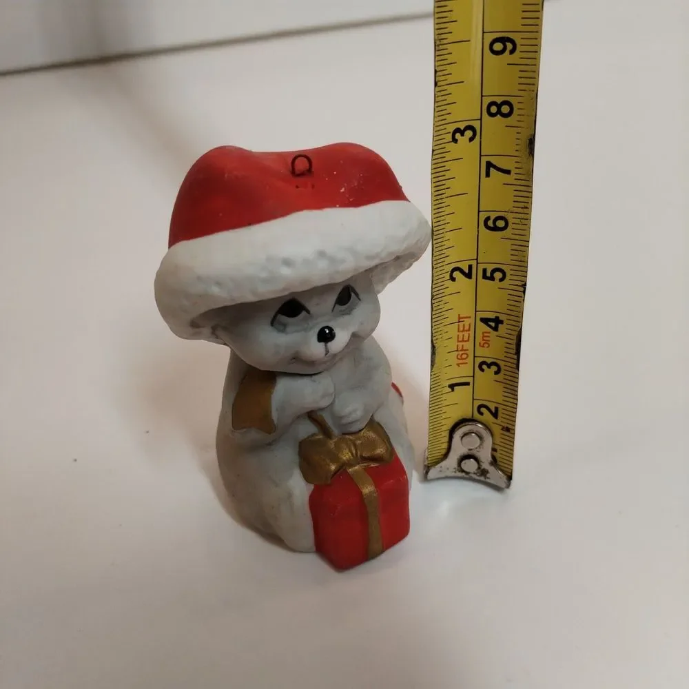 Vintage 1987 Adorable House of Lloyd Christmas Mouse Tree Ornament Trio‎